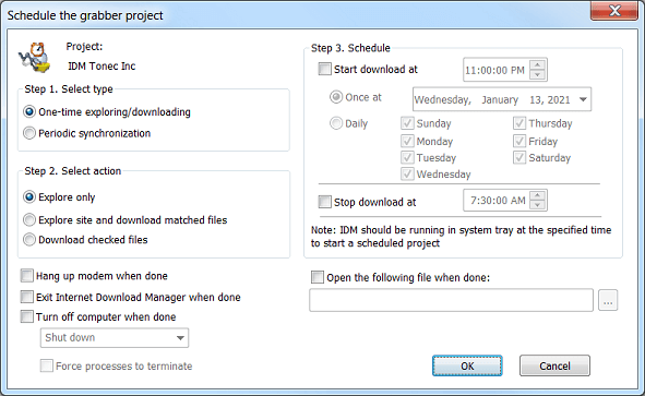 Settings Dialog