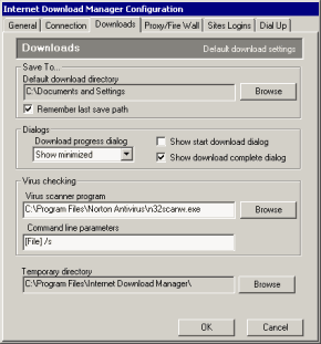 Downloads tab